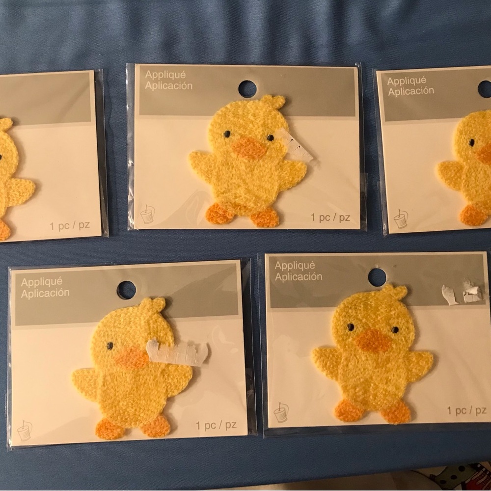 Yellow Chick Appliqué Patch - Set of 5